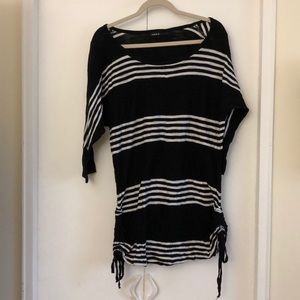 Torrid black and white stripped top size 1